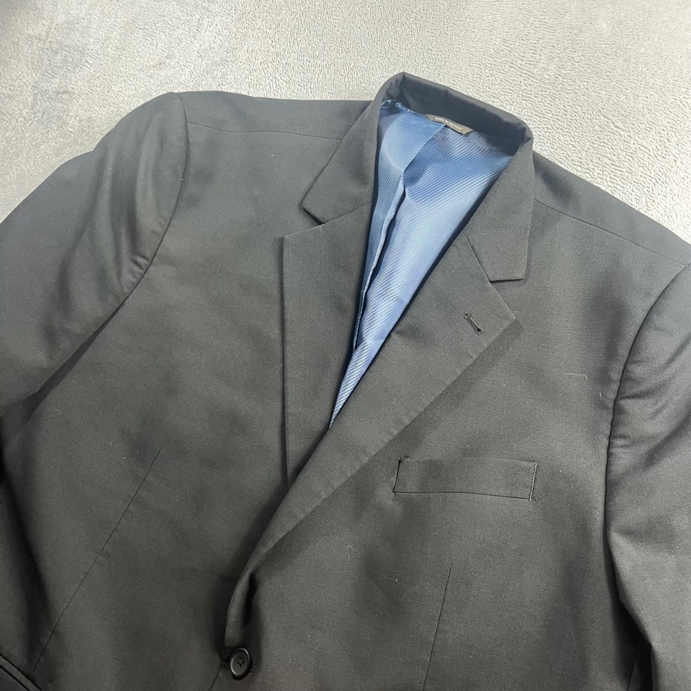 Oak Hill Perfect Fit by DXL Mens Black 2 Button Blazer‎ Suit Jacket Size 50 PR
